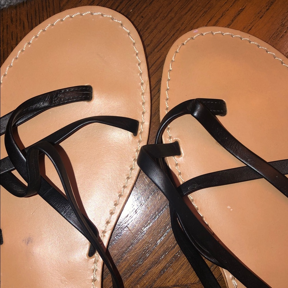STEVE MADDEN Keyes Black Strappy Leather Sandals Size 9 nwot - Picture 8 of 8